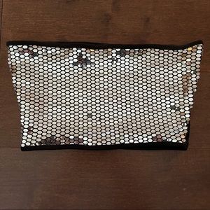 topshop shiny tube top